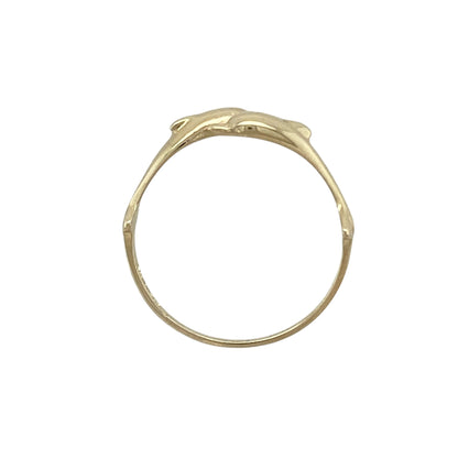 9ct Gold Double Dolphin Wrap Around Ring