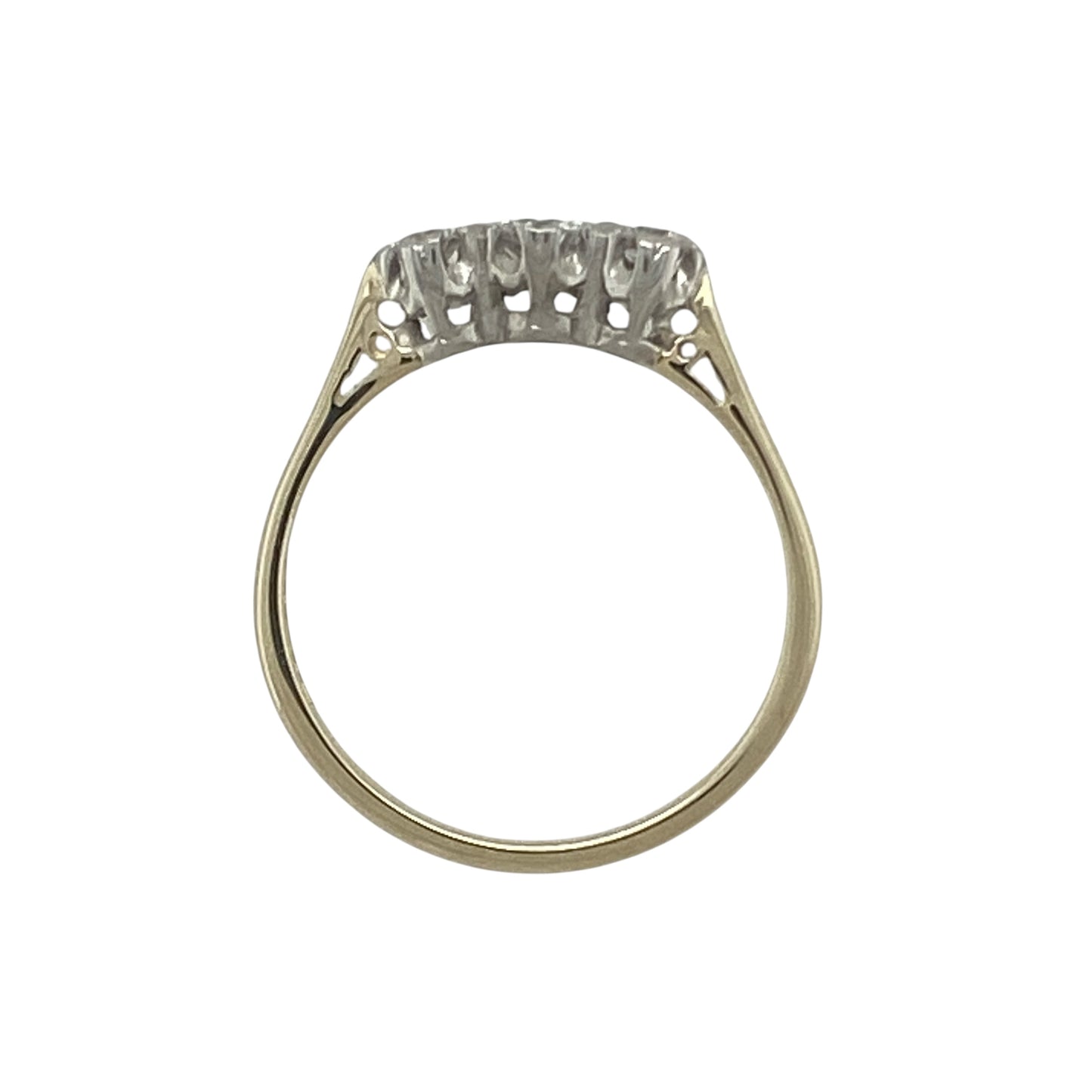 9ct Gold & Diamond Set Trilogy Ring