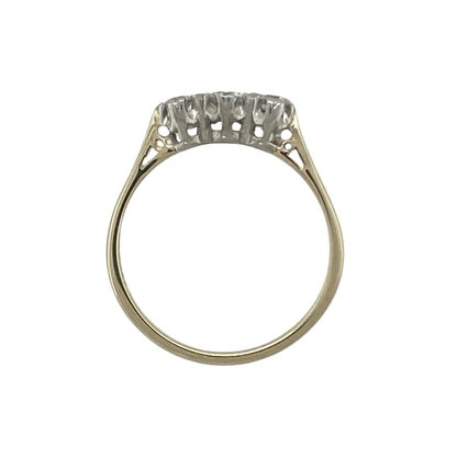 9ct Gold & Diamond Set Trilogy Ring