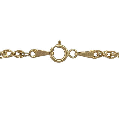 9ct Gold & Sapphire Set Open Heart 18" Necklace