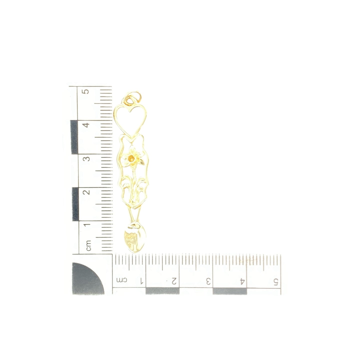 9ct Gold Welsh Daffodil Lovespoon Pendant