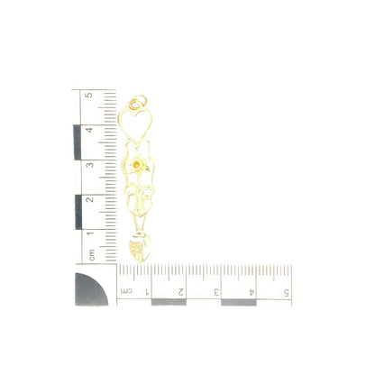 9ct Gold Welsh Daffodil Lovespoon Pendant