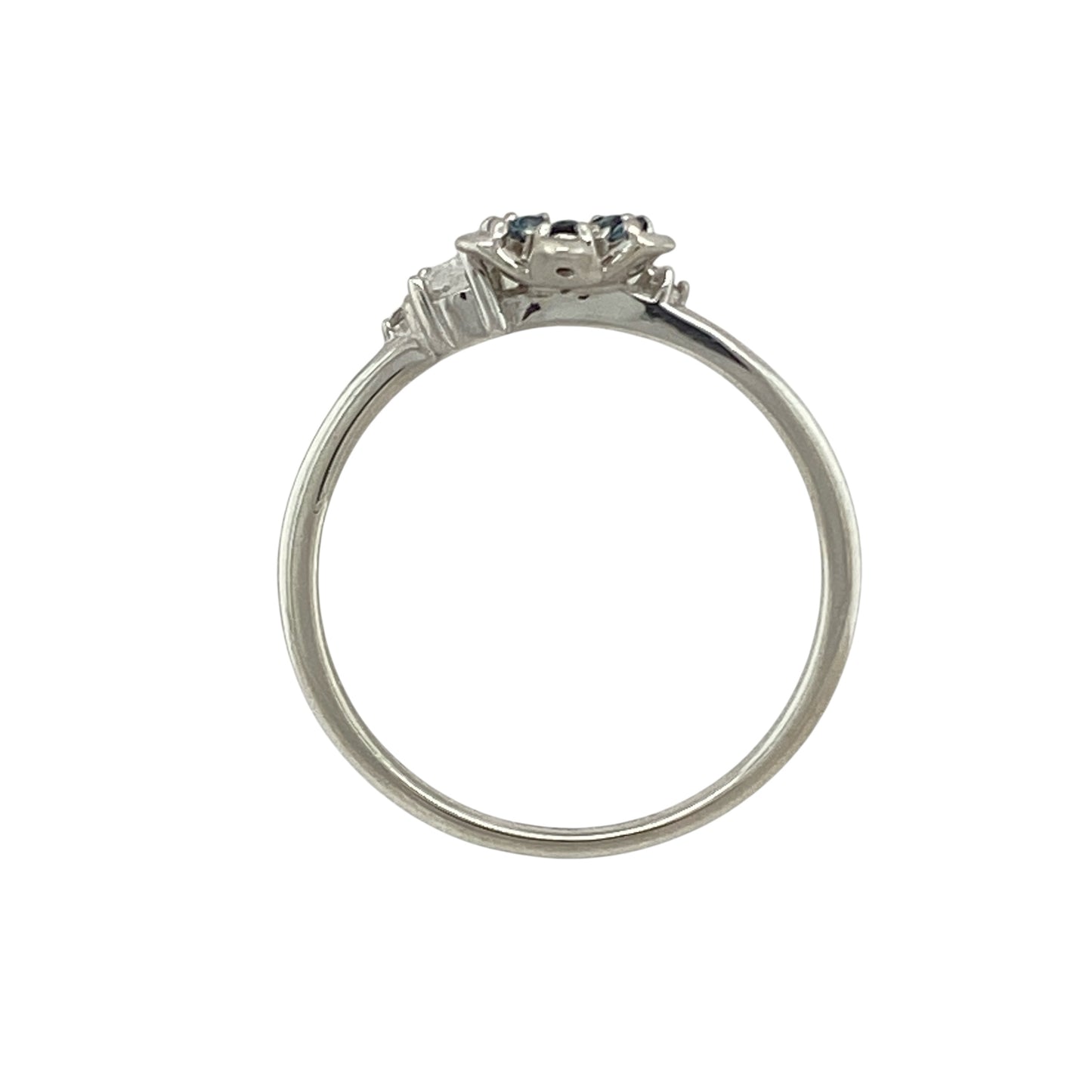 925 Silver & Blue Stone Set Forget me Not Clogau Flower Ring