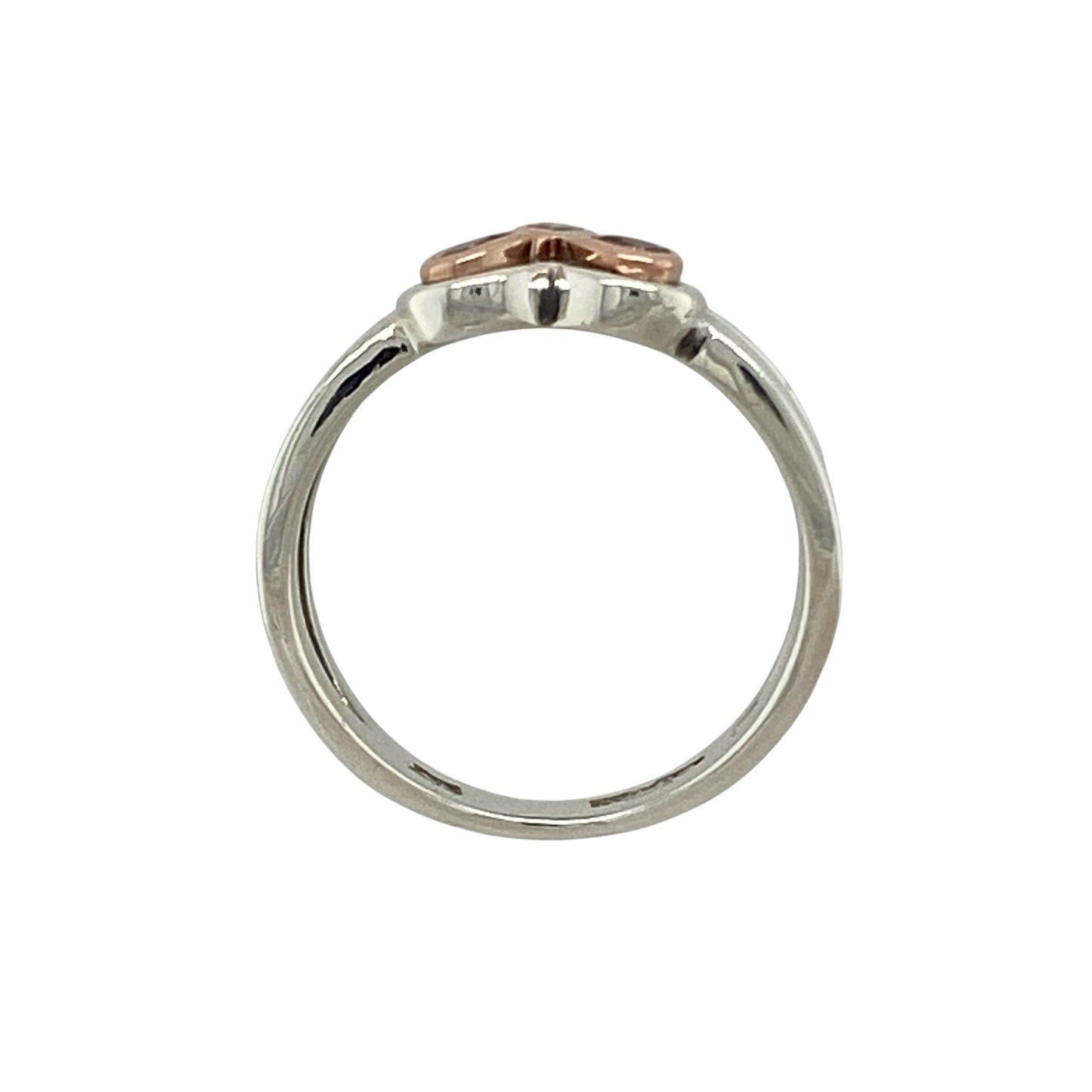 925 Silver & White Topaz Set Heart Ring