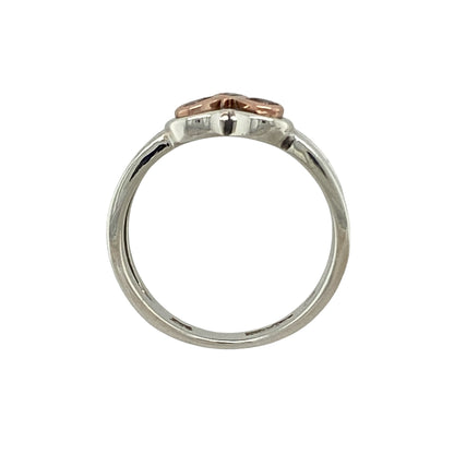 925 Silver & White Topaz Set Heart Ring