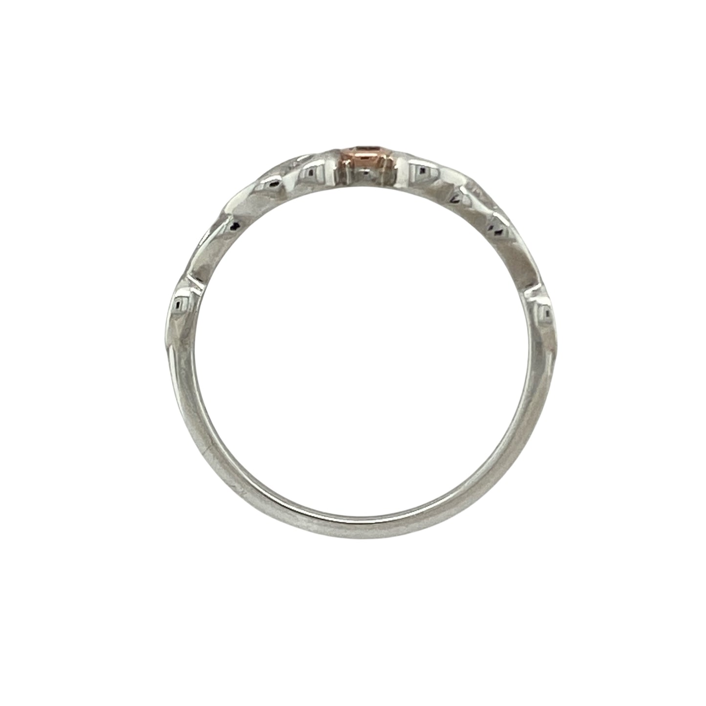 925 Silver & White Topaz Set Heart Lovespoon Ring