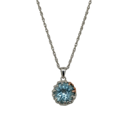 925 Silver & Blue Topaz Set 18" - 22" Necklace