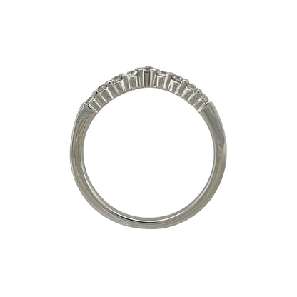 18ct White Gold & Diamond Set Wishbone Ring