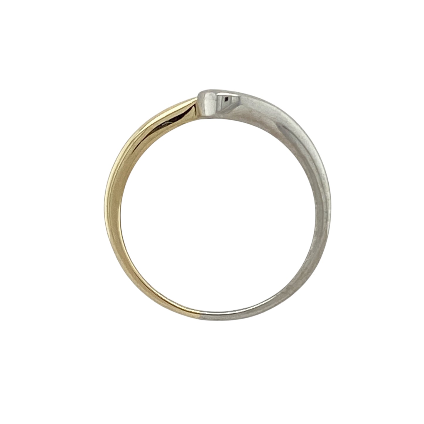 9ct Gold & Diamond Set Solitaire Twist Ring