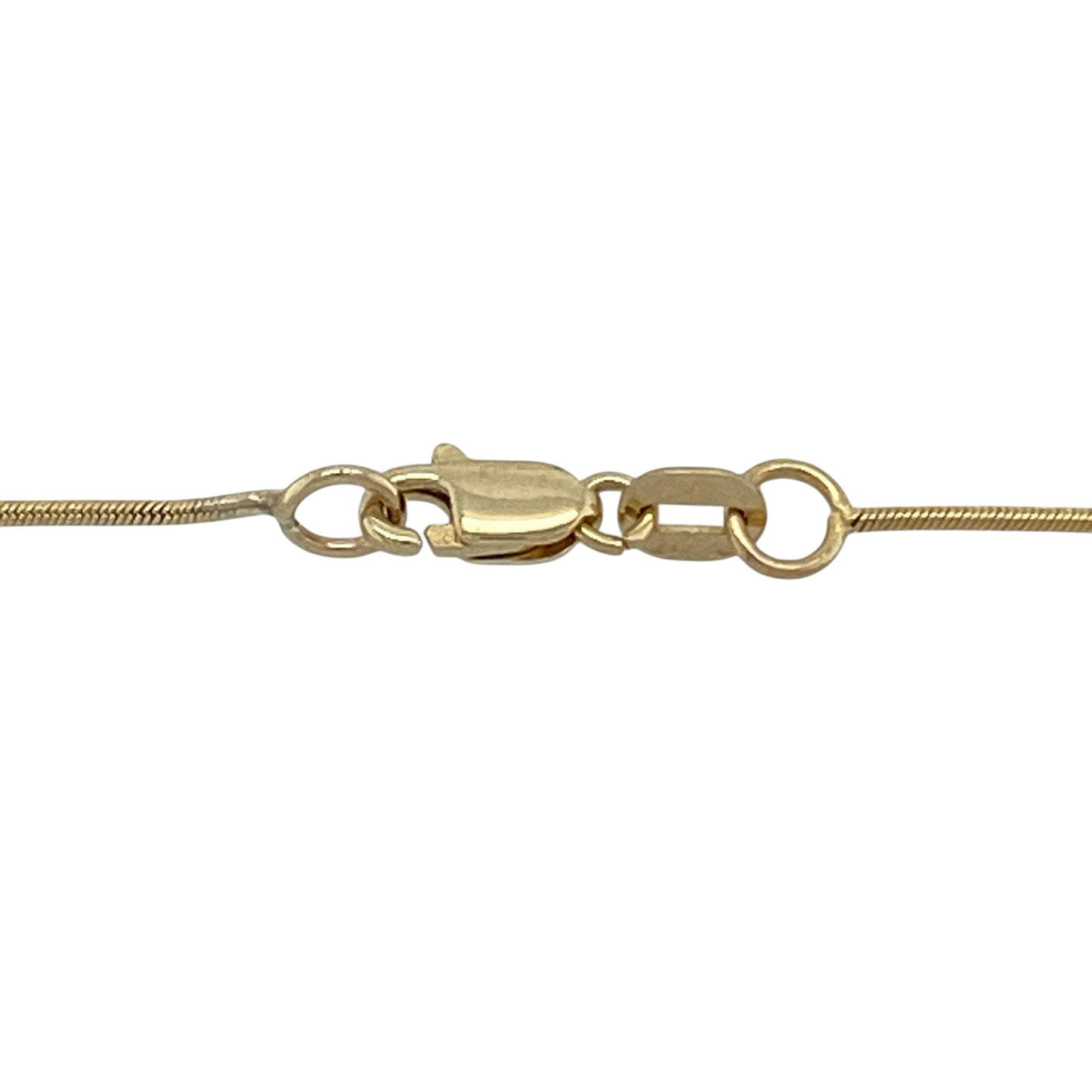 14ct Gold & Diamond Rubover Set Three Stone 18" Necklace