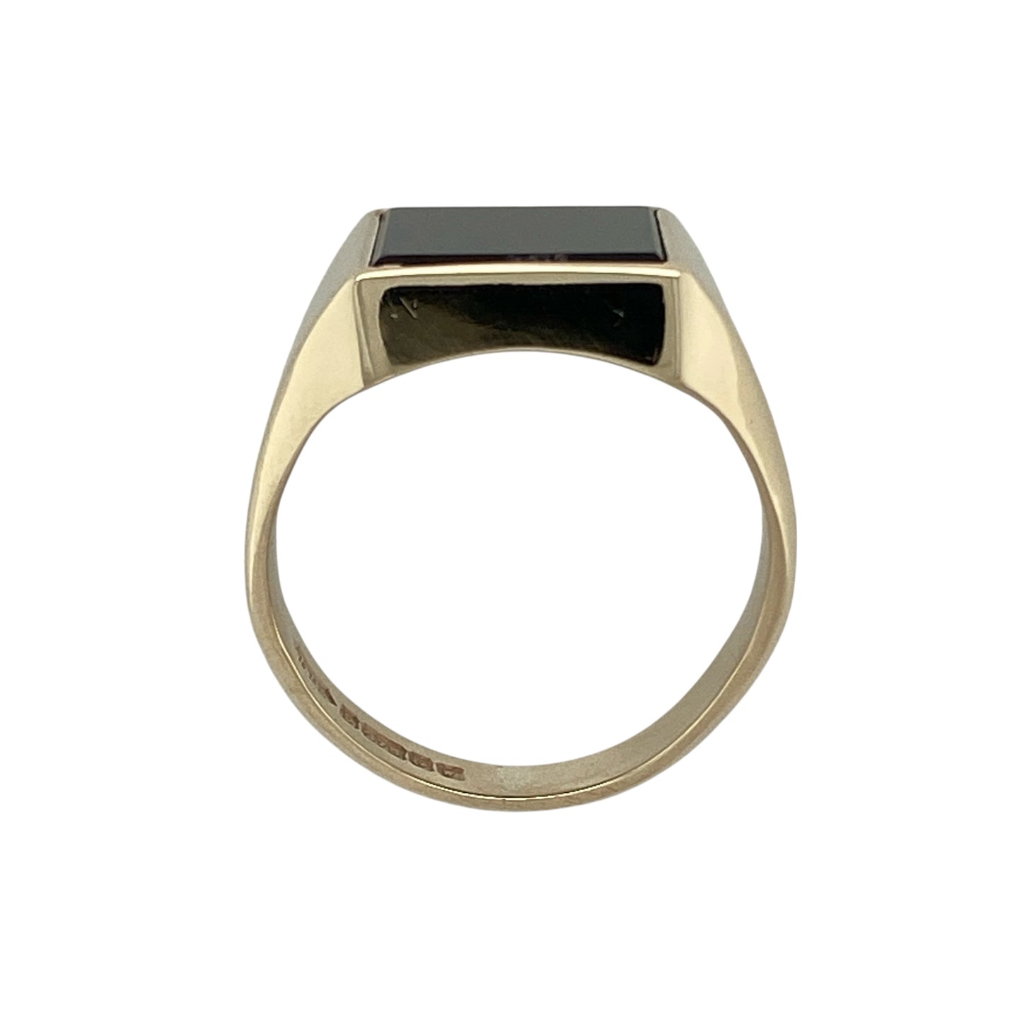 9ct Gold & Onyx Set Square Signet Ring