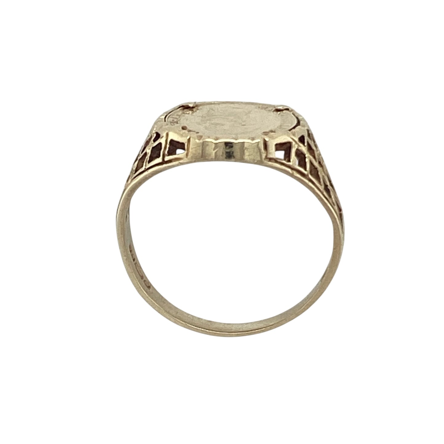 9ct Gold Coin Style Ring