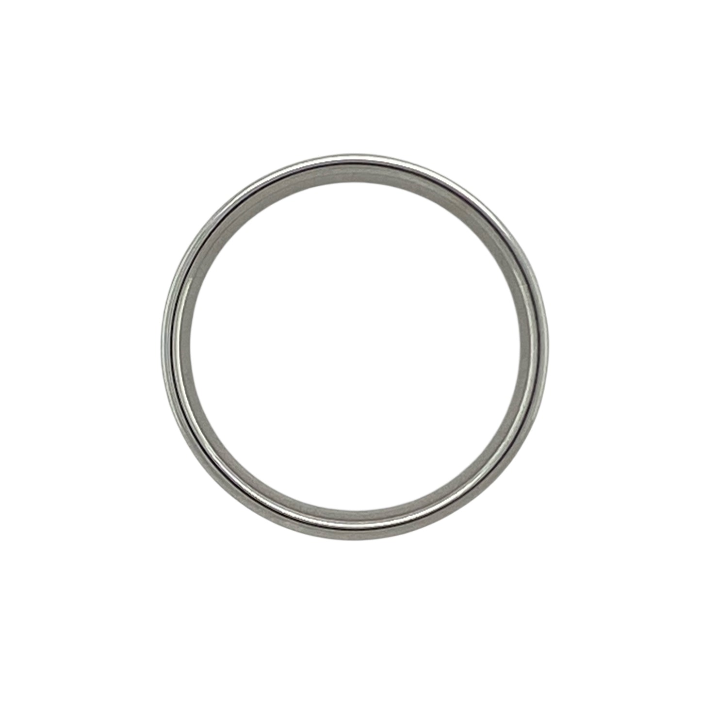 9ct White Gold 3mm Flat Wedding Band Ring