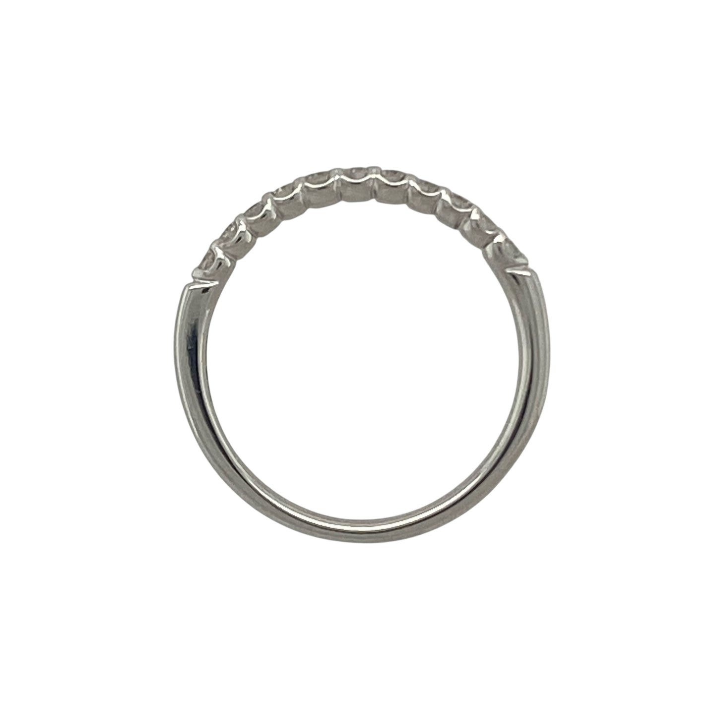 9ct White Gold & Diamond Set Band Ring