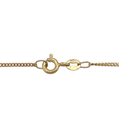 9ct Gold & Diamond Set Solitaire 16" Necklace