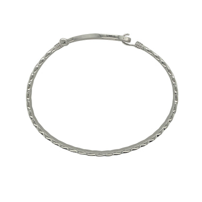 New 925 Silver & Cubic Zirconia Set Horseshoe Bangle