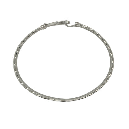 New 925 Silver & Cubic Zirconia Set Horseshoe Bangle