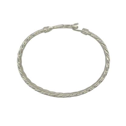 New 925 Silver & Cubic Zirconia Set Horseshoe Bangle