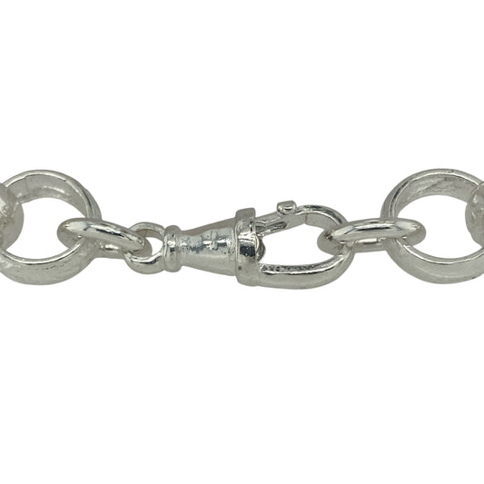Bring contemporary style and bold detail to your collection with this new 925 solid silver patterned belcher bracelet, a refined design with classic appeal.

Design: The bracelet measures 8.5 inches in length with 11mm wide alternating plain and patterned links, creating a striking contrast and stylish texture.
Material: Made from solid 925 sterling silver, the polished finish enhances the contrast between the smooth and patterned links, giving the bracelet a bright and distinctive appearance.