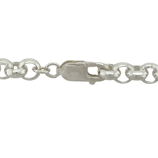 Bring bold sophistication and timeless appeal to your collection with this new solid 925 silver belcher chain, a substantial design that makes a strong statement.

Design: The chain measures 22 inches in length with 7mm wide round belcher links, offering a classic and eye-catching look with impressive presence.
Material: Made from solid 925 sterling silver, the polished finish enhances the bold link design and gives the piece a bright, luxurious shine.