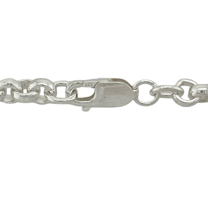 Bring bold sophistication and timeless appeal to your collection with this new solid 925 silver belcher chain, a substantial design that makes a strong statement.

Design: The chain measures 22 inches in length with 5mm wide round belcher links, offering a classic and eye-catching look with impressive presence.
Material: Made from solid 925 sterling silver, the polished finish enhances the bold link design and gives the piece a bright, luxurious shine.