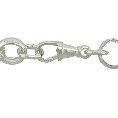 Bring bold sophistication and timeless craftsmanship to your collection with this new 925 silver patterned belcher chain, a substantial design with striking detail.

Design: The chain measures 24 inches in length with 11mm wide patterned links, creating a bold and eye-catching look with refined texture.
Material: Made from solid 925 sterling silver, the polished finish enhances the intricate patterning and gives the chain a bright, luxurious shine.