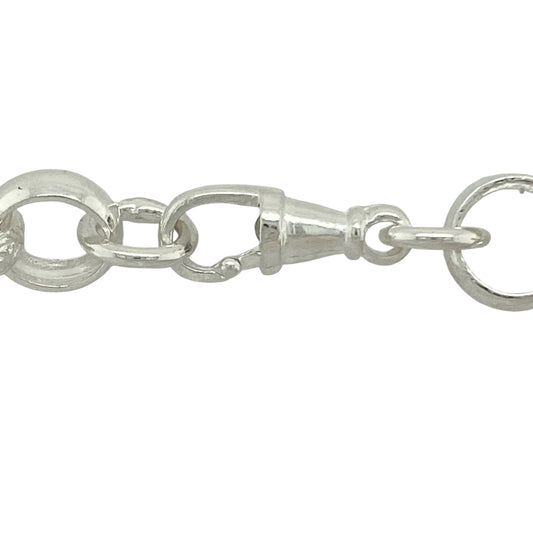 Bring bold sophistication and timeless craftsmanship to your collection with this new 925 silver patterned belcher chain, a substantial design with striking detail.

Design: The chain measures 24 inches in length with 11mm wide patterned links, creating a bold and eye-catching look with refined texture.
Material: Made from solid 925 sterling silver, the polished finish enhances the intricate patterning and gives the chain a bright, luxurious shine.