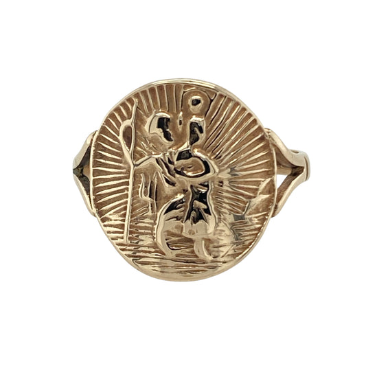 9ct Gold St Christopher Ring