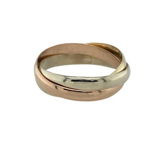 9ct Gold Three Band Twist Ring