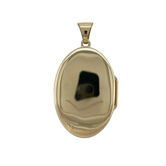 Bring timeless beauty and sentimental charm to your collection with this pre-owned 9ct yellow gold patterned oval locket—a classic piece designed to keep treasured memories close to your heart.

Design: The locket features an elegant engraved pattern across the front, adding texture and sophistication to its polished oval form. The detailed design captures light beautifully, giving it a refined and traditional appeal.