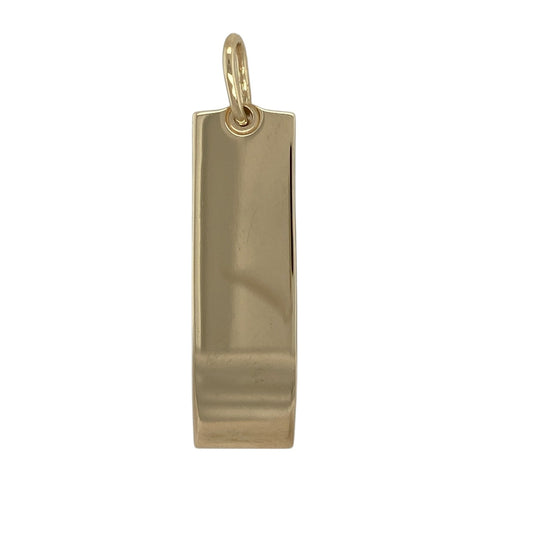 Bring timeless style and refined luxury to your collection with this pre-owned 9ct yellow gold hallmarked ingot bar pendant—a bold and classic design that embodies sophistication and strength.

Design: The pendant features a traditional rectangular ingot bar design, hallmarked to confirm its gold purity and authenticity. Its polished finish and sleek shape give it a clean, elegant look that never goes out of style.