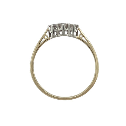 9ct Gold & Diamond Set Trilogy Ring