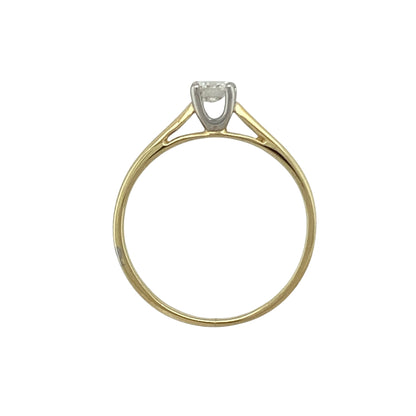 18ct Gold & Diamond Set Solitaire Ring