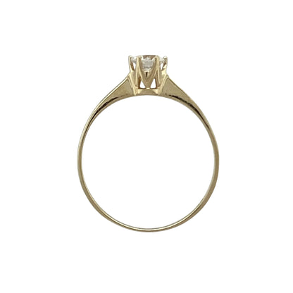 9ct Gold & Cubic Zirconia Set Solitaire Ring