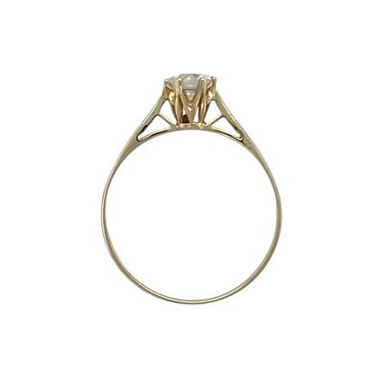 9ct Gold & Cubic Zirconia Set Solitaire Ring