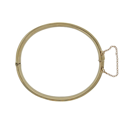 9ct Gold Patterned Hinged Bangle