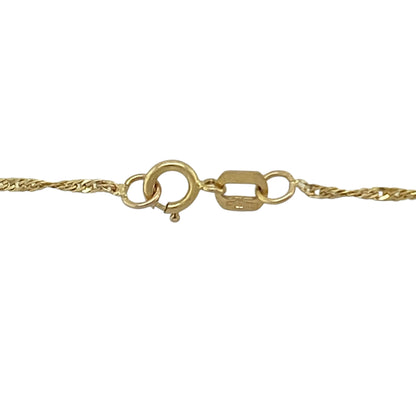 9ct Gold & Green Stone 16" Necklace