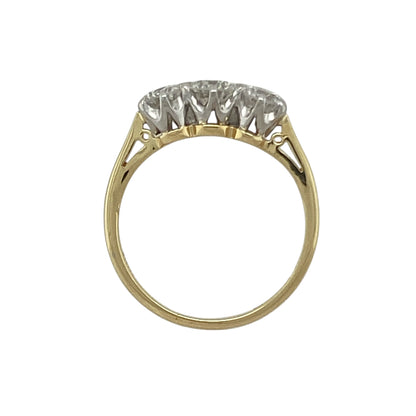 18ct Gold & Diamond Set Trilogy Ring