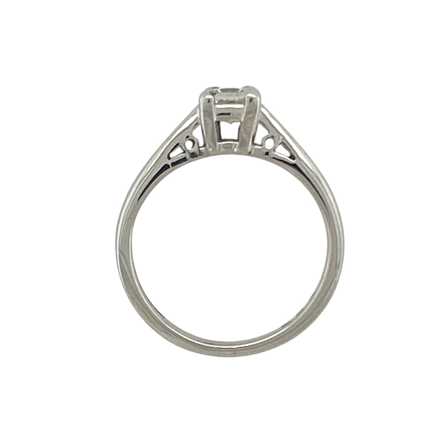 18ct White Gold & Princess Cut Diamond Set Solitaire Ring