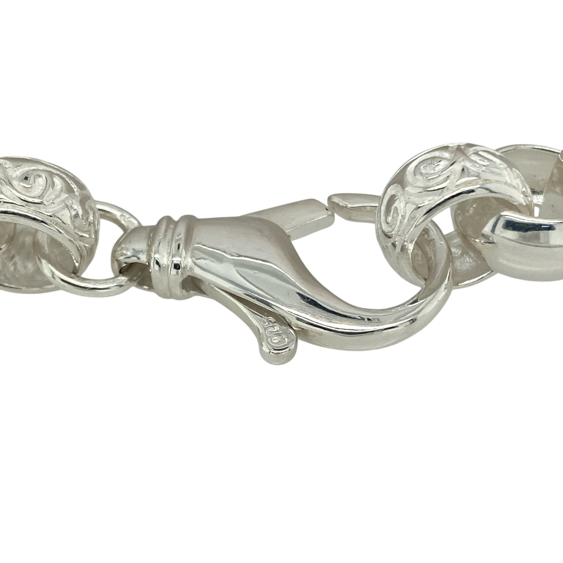 Bring bold brilliance and contemporary luxury to your collection with this new 925 silver cubic zirconia 9" patterned gypsy-style link bracelet, combining eye-catching sparkle with timeless sophistication—perfect for statement wear or elevated everyday style.

Design: The bracelet features a striking gypsy-style patterned link design, each link measuring 10mm wide and adorned with dazzling cubic zirconias that add texture and radiant shine.