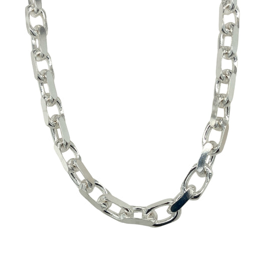 New 925 Silver 20" Faceted Belcher Chain