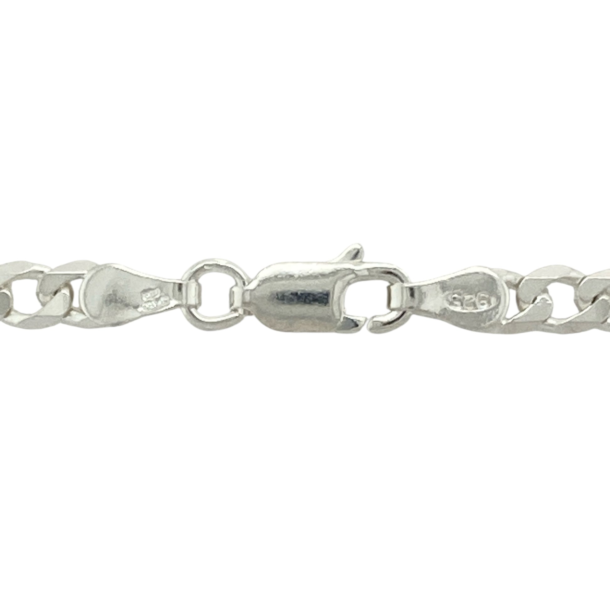 Bring classic shine and timeless appeal to your collection with this new 925 solid silver 22" curb chain, combining traditional design with a sleek polished finish—perfect for both everyday wear and special occasions.

Design: The chain features a traditional curb link style with flat, interlocking links measuring 4mm wide, offering a smooth, refined appearance that catches the light beautifully.
