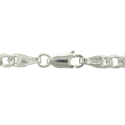 Bring classic shine and timeless appeal to your collection with this new 925 solid silver 22" curb chain, combining traditional design with a sleek polished finish—perfect for both everyday wear and special occasions.

Design: The chain features a traditional curb link style with flat, interlocking links measuring 4mm wide, offering a smooth, refined appearance that catches the light beautifully.