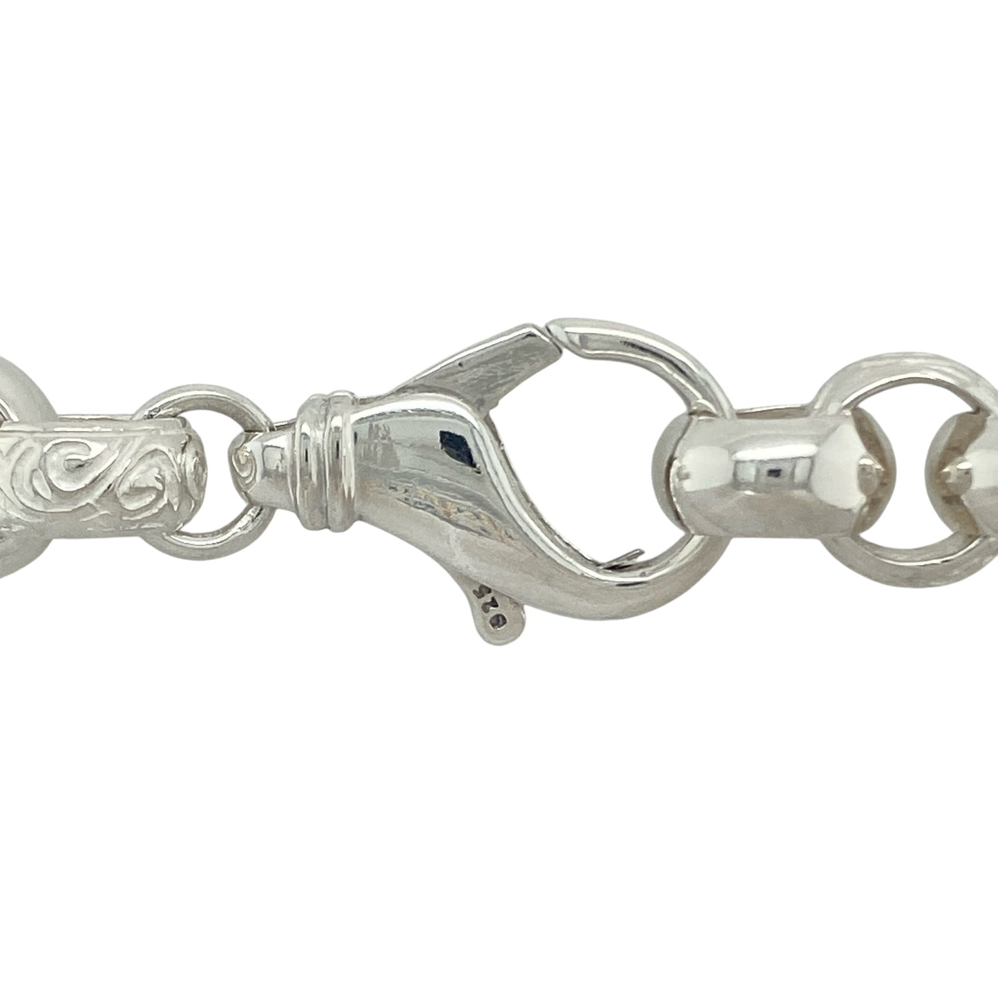 Bring luxurious brilliance and bold design to your collection with this new 925 silver cubic zirconia 22" patterned gypsy-style chain, combining striking detail with statement sparkle—perfect for standout occasions or elevated everyday style.

Design: The chain features an intricate gypsy-style patterned link design, with links measuring either 10mm or 13mm wide and adorned with dazzling cubic zirconias for maximum shine and texture.