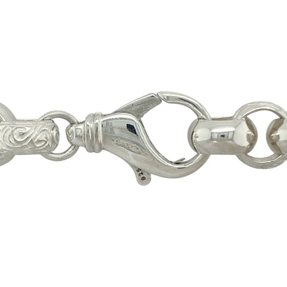 Bring luxurious brilliance and bold design to your collection with this new 925 silver cubic zirconia 22" patterned gypsy-style chain, combining striking detail with statement sparkle—perfect for standout occasions or elevated everyday style.

Design: The chain features an intricate gypsy-style patterned link design, with links measuring either 10mm or 13mm wide and adorned with dazzling cubic zirconias for maximum shine and texture.