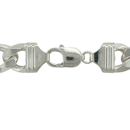 Bring commanding presence and luxurious shine to your collection with this new 925 solid silver 24" curb chain, combining bold design with timeless craftsmanship—perfect for standout occasions or powerful everyday style.

Design: The chain features a traditional curb link style with wide, flat interlocking links measuring 14mm, creating a strong, eye-catching look with a smooth, polished surface.