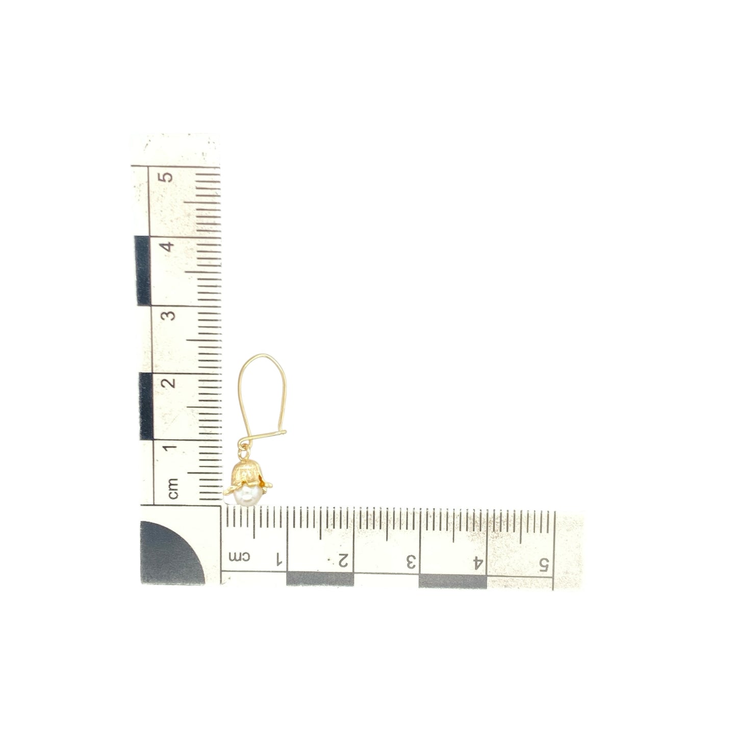 9ct Gold & Pearl Set Flower Drop Earrings