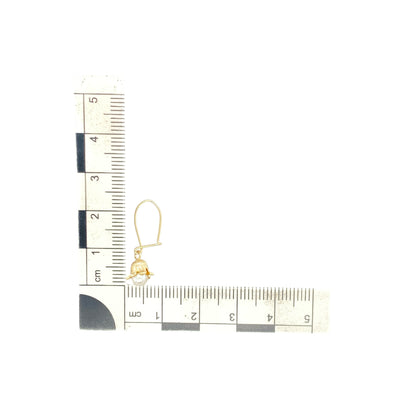 9ct Gold & Pearl Set Flower Drop Earrings