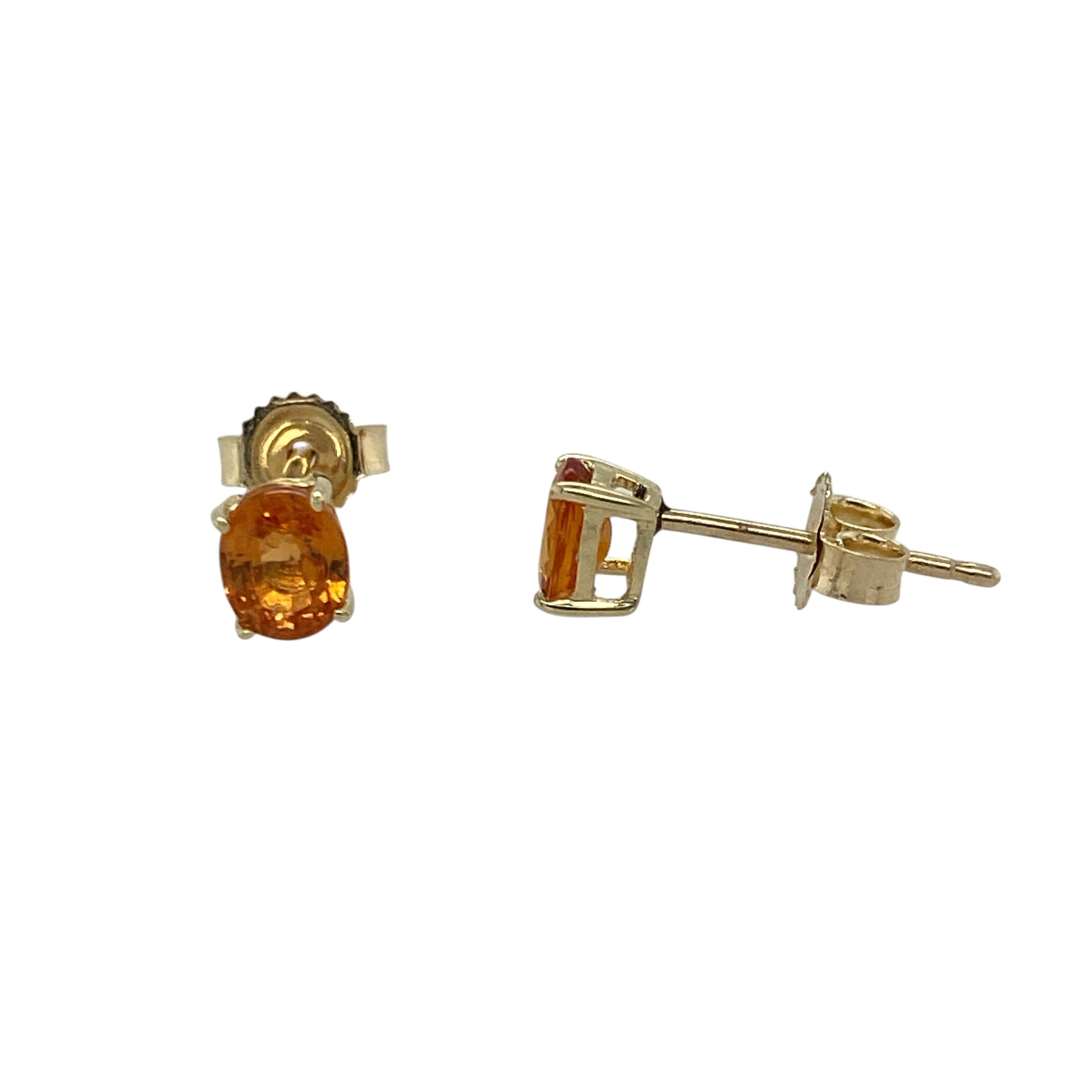 9ct Gold & Citrine Set Stud Earrings