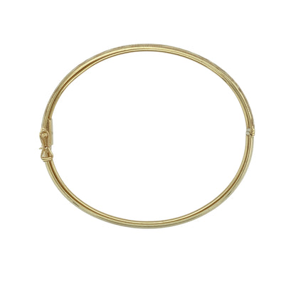 9ct Gold Patterned Hinged Bangle